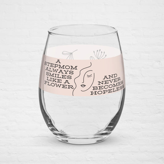 Pink Ladies Collection | Flower Stepmom | Stemless Wine Glass