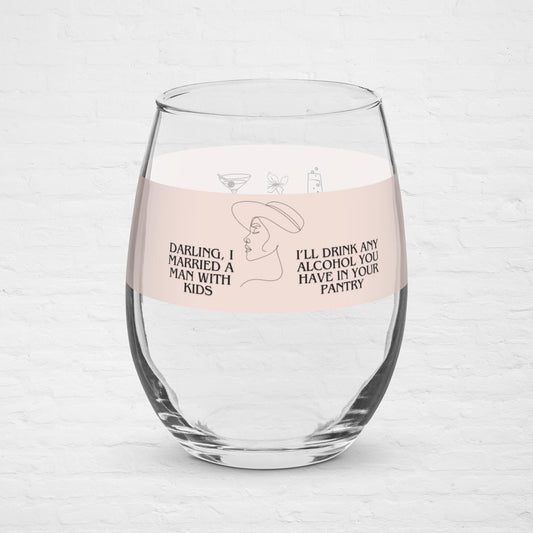 Pink Ladies Collection | Darling Stepmom | Stemless Wine Glass